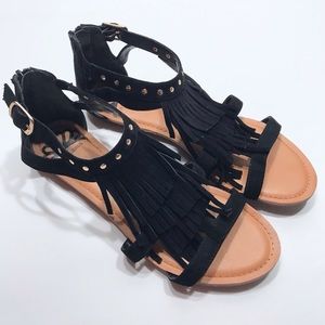 Fergalicious Dusty Sandal Black Sz 9